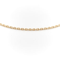 Cable link chain necklace in yellow gold