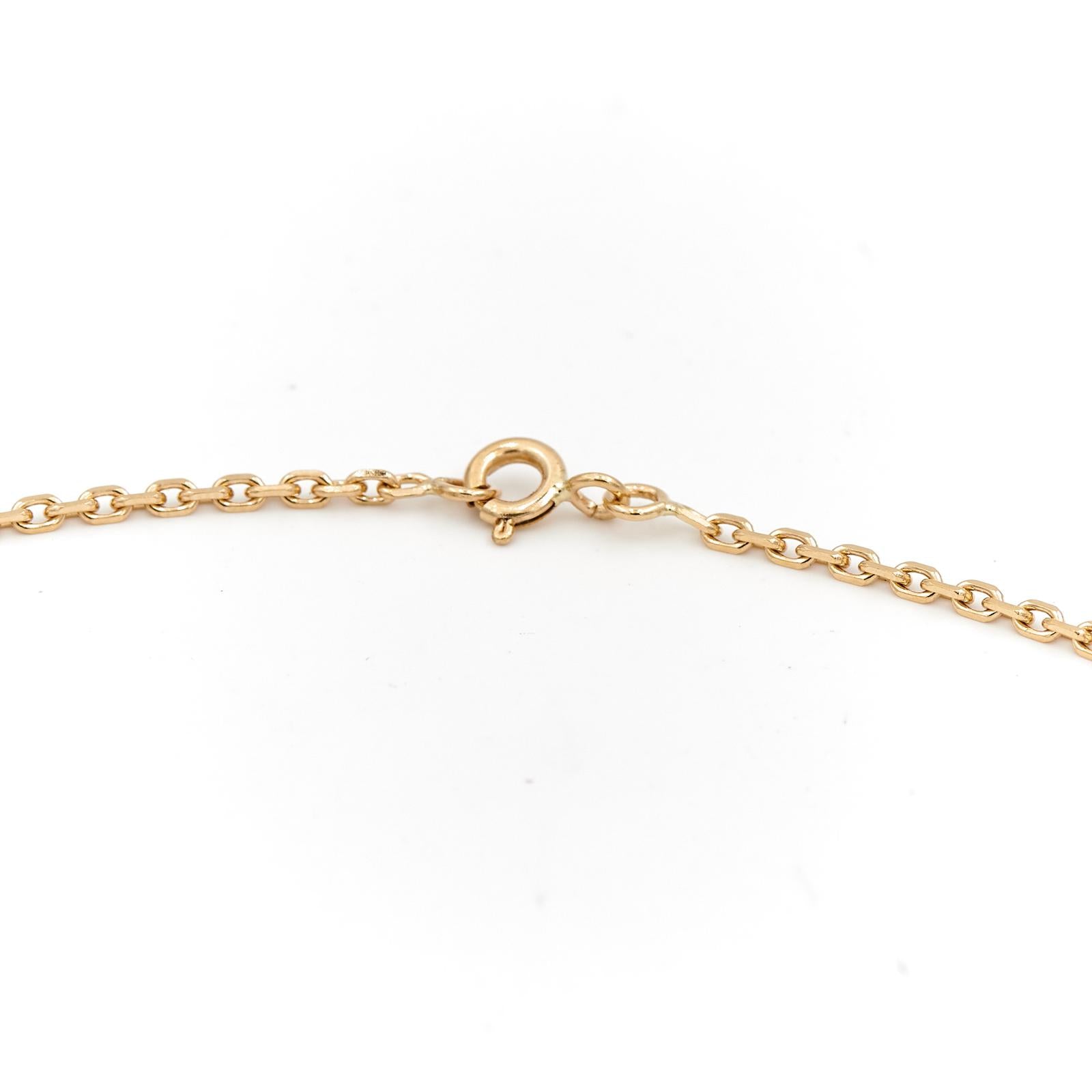 Cable link chain necklace in yellow gold