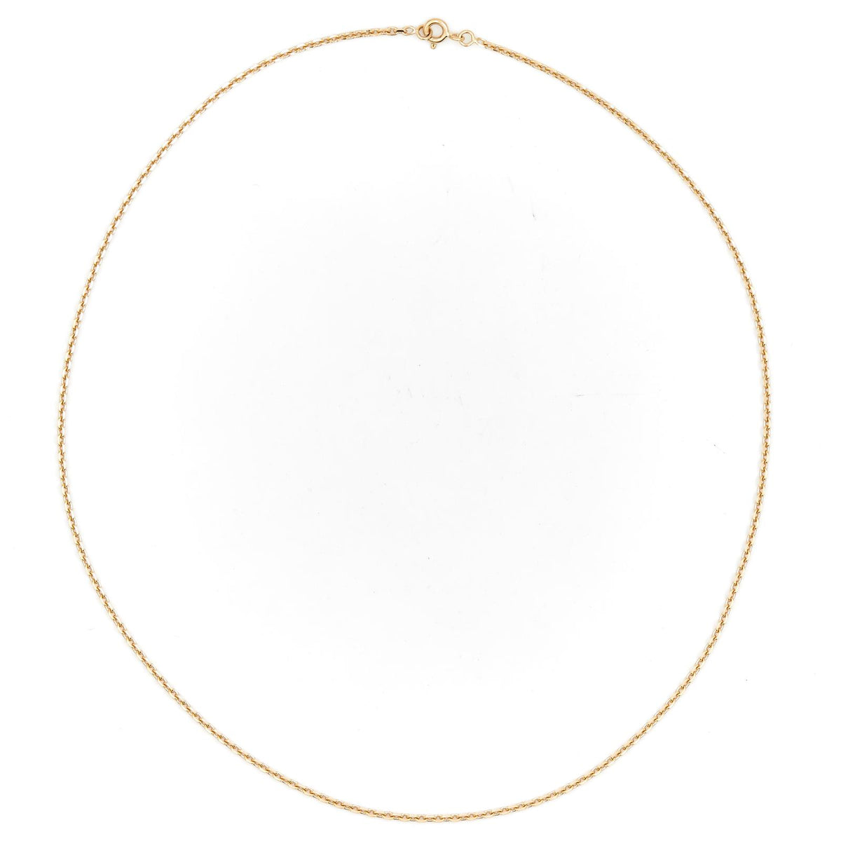 Cable link chain necklace in yellow gold