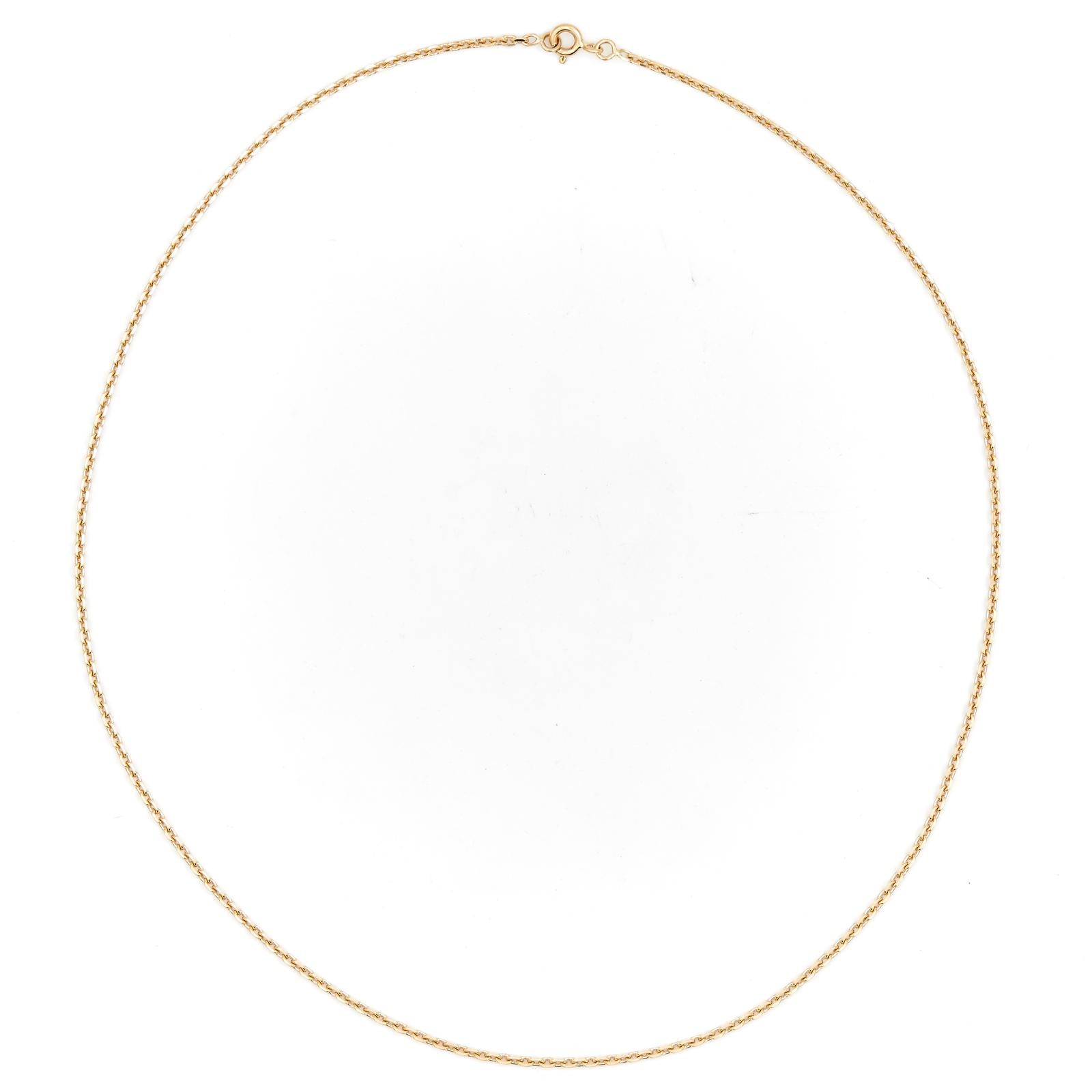 Cable link chain necklace in yellow gold