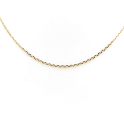 Cable link chain necklace in yellow gold