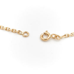 Cable link chain necklace in yellow gold