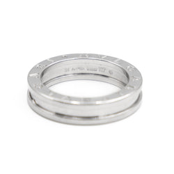BULGARI Bandeau ring "B.Zero1" in white gold
