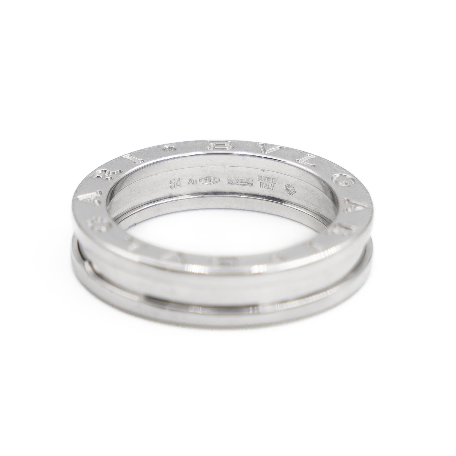 BULGARI Bandeau ring "B.Zero1" in white gold