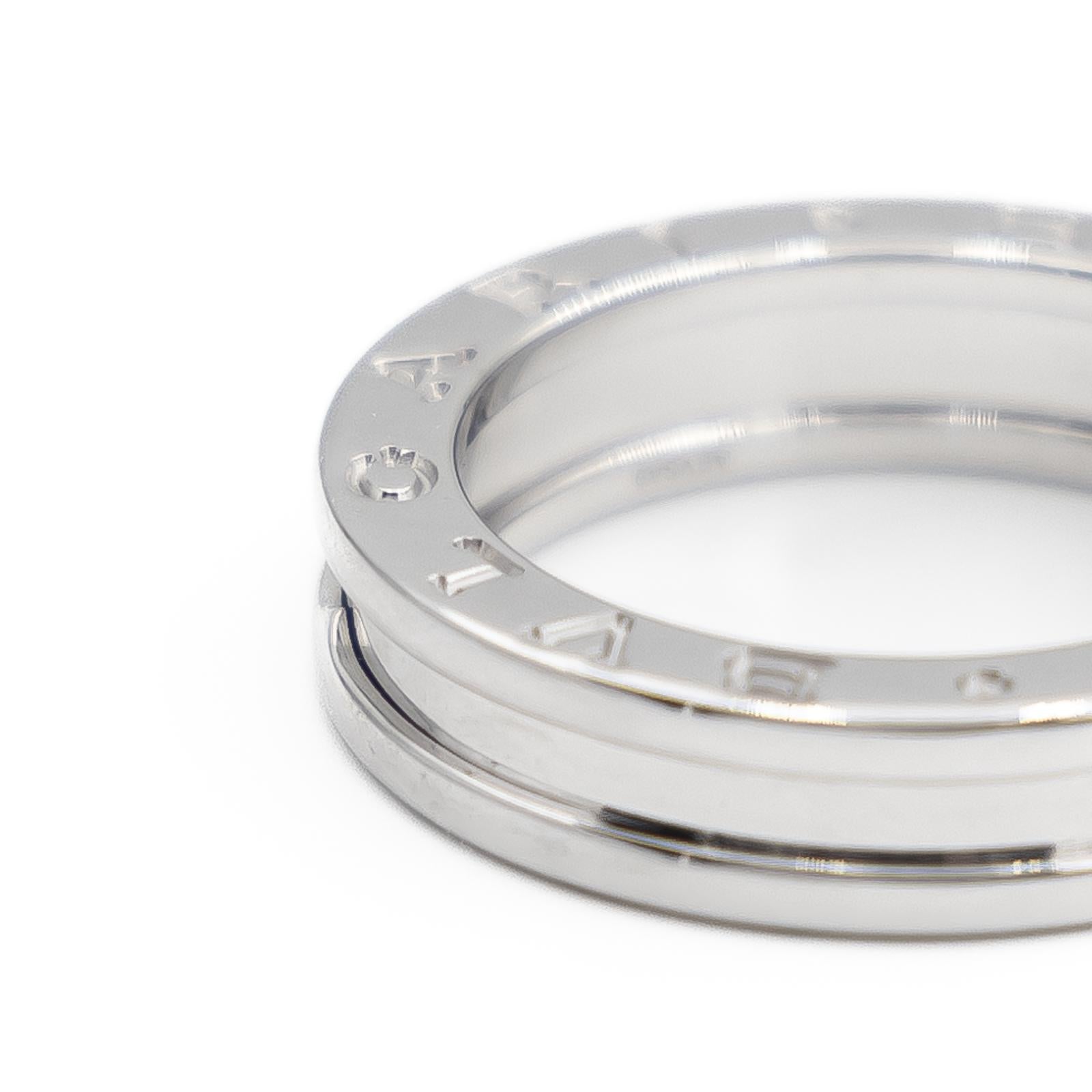BULGARI Bandeau ring "B.Zero1" in white gold