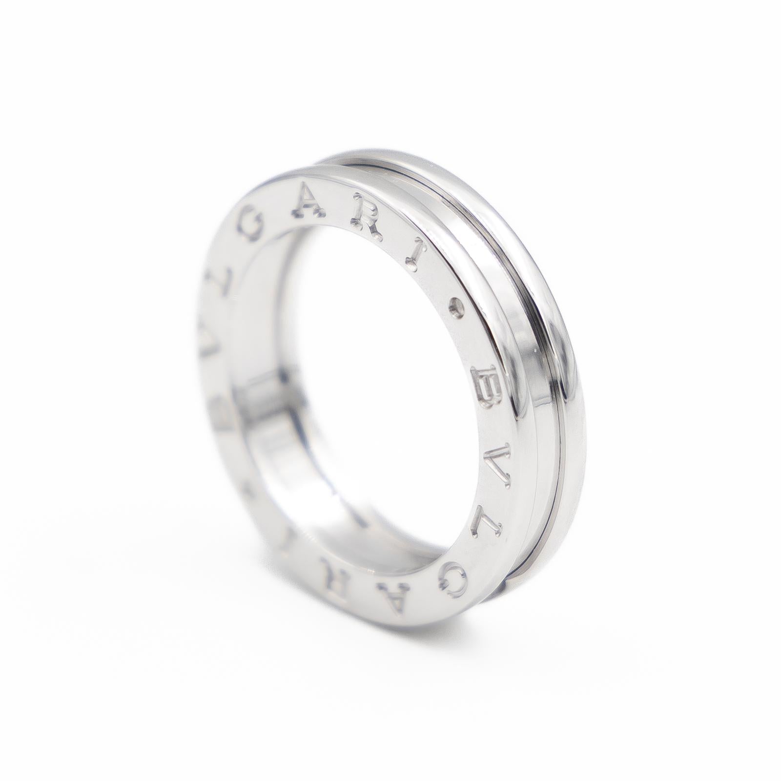 BULGARI Bandeau ring "B.Zero1" in white gold