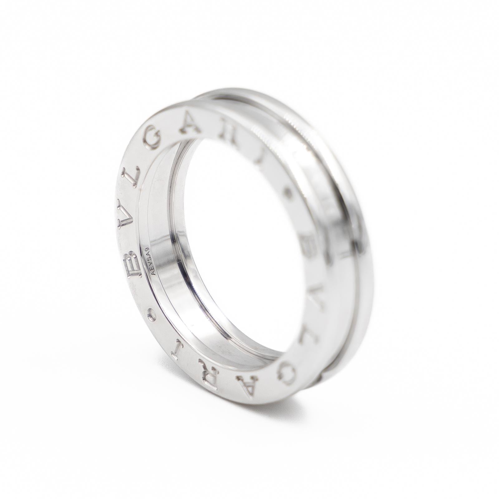 BULGARI Bandeau ring "B.Zero1" in white gold