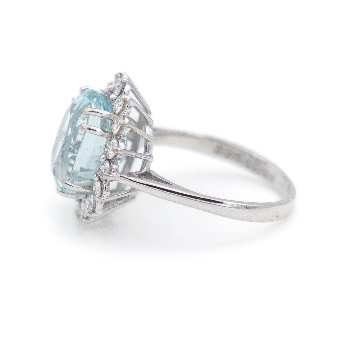 Pompadour ring White gold Aquamarine