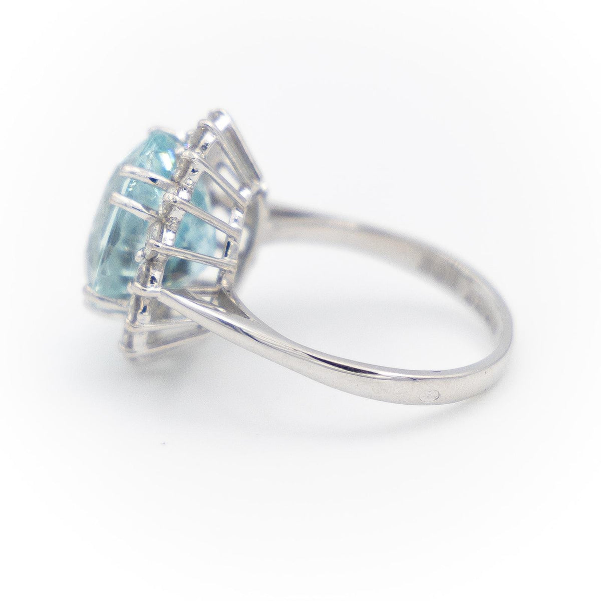 Pompadour ring White gold Aquamarine