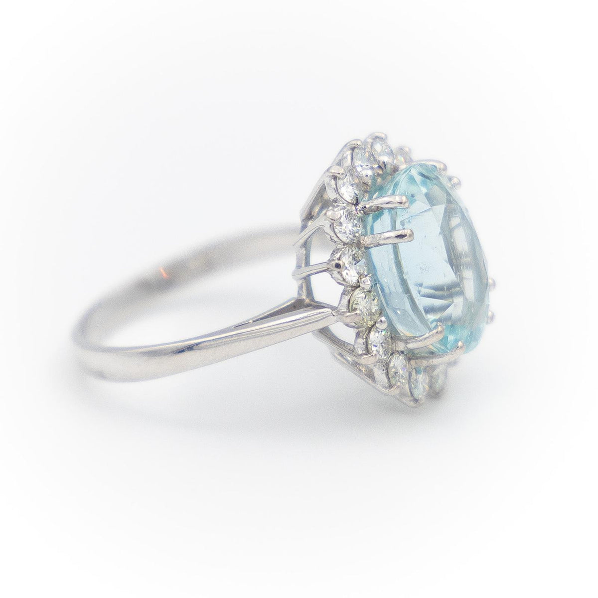 Pompadour ring White gold Aquamarine