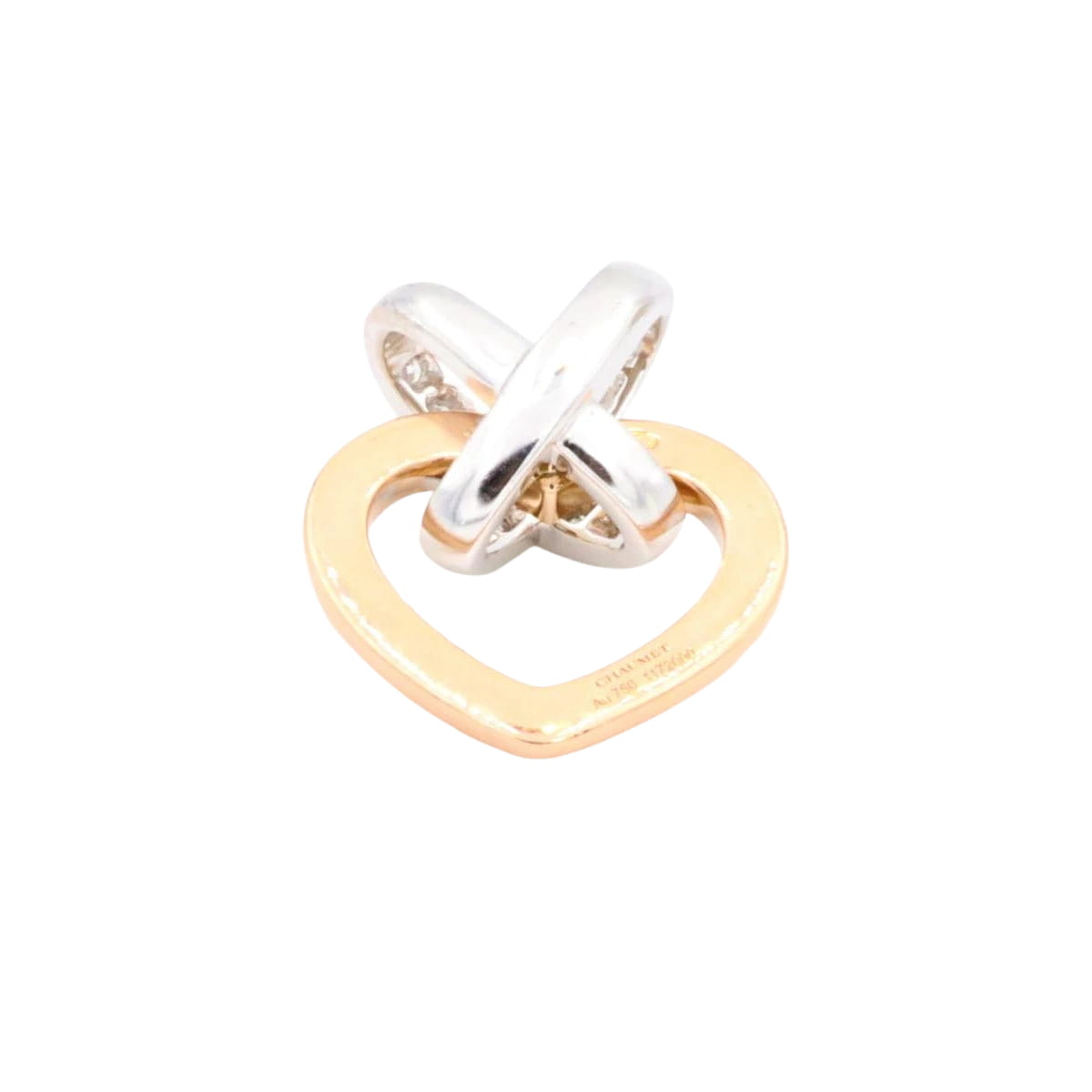 Chaumet Heart Link Pendant Yellow Gold Diamond