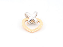Chaumet Heart Link Pendant Yellow Gold Diamond