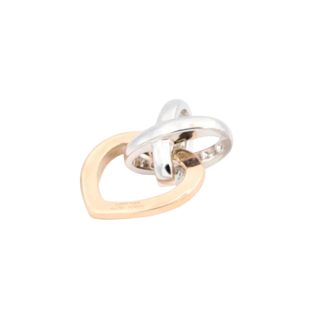 Chaumet Heart Link Pendant Yellow Gold Diamond