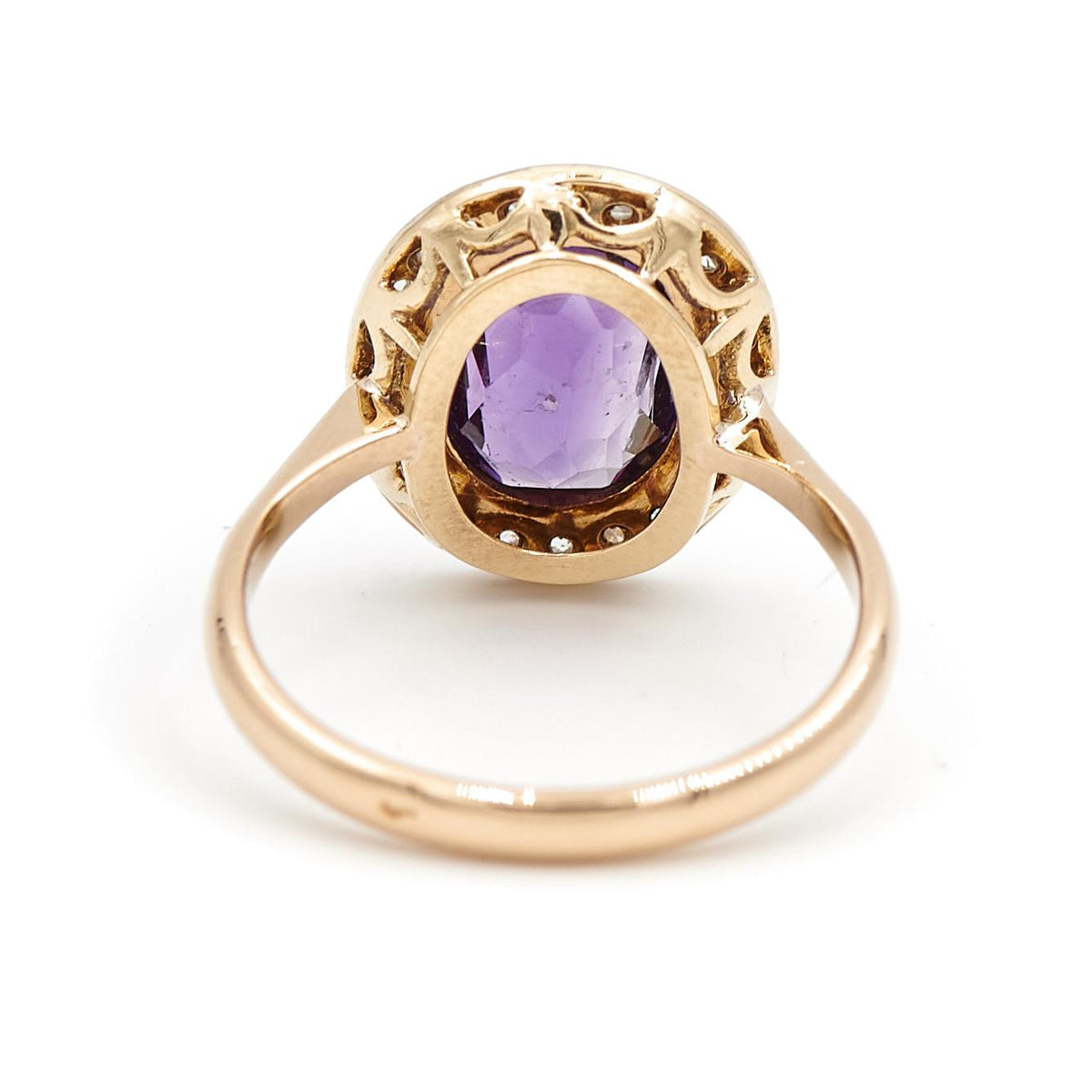 Pompadour ring White gold Amethyst