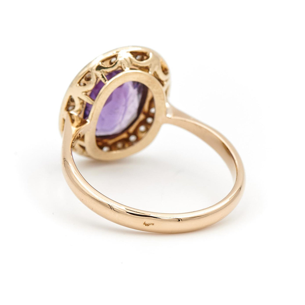 Pompadour ring White gold Amethyst