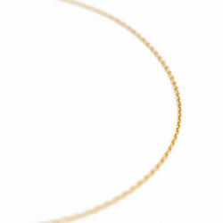 Cable link chain necklace in yellow gold