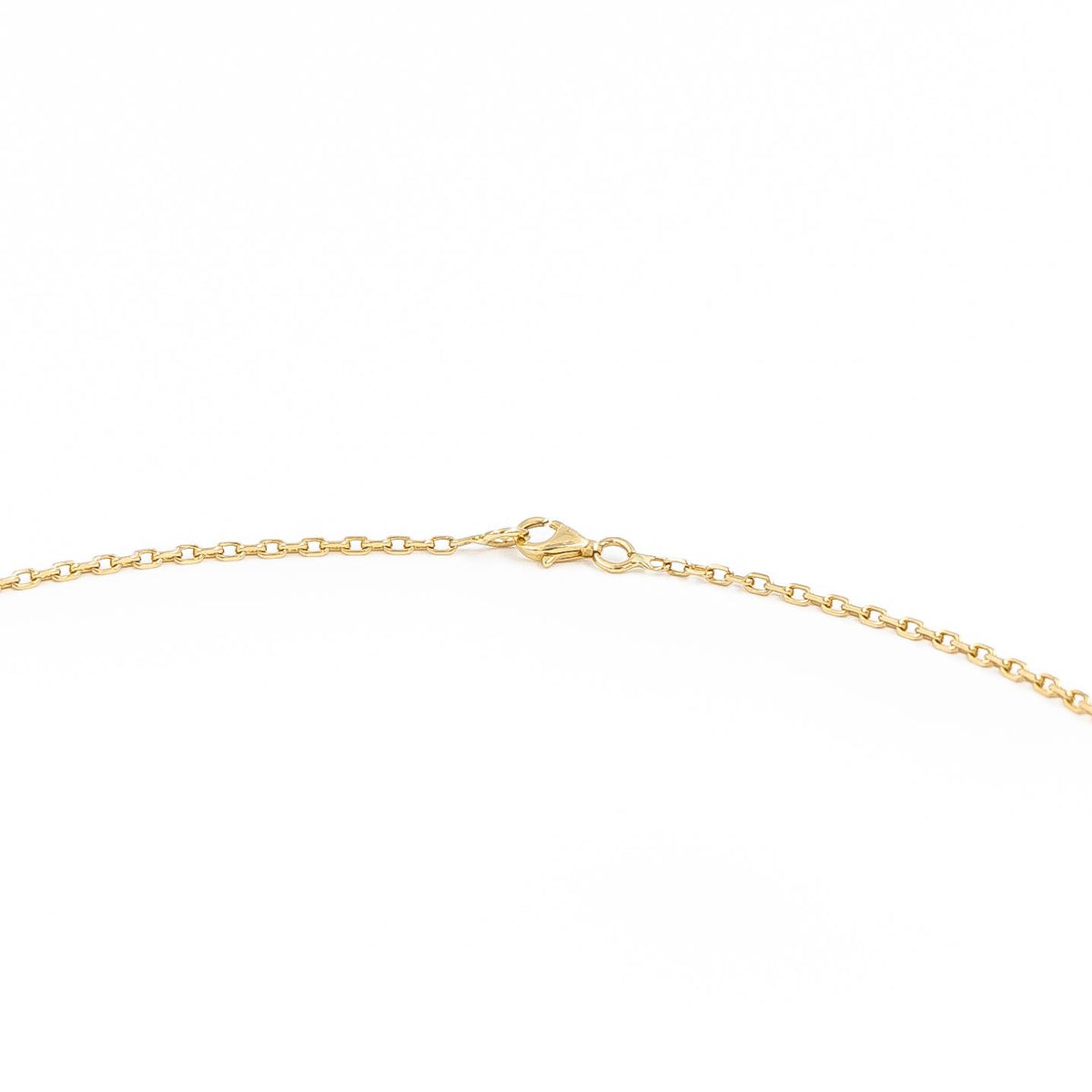 Cable link chain necklace in yellow gold