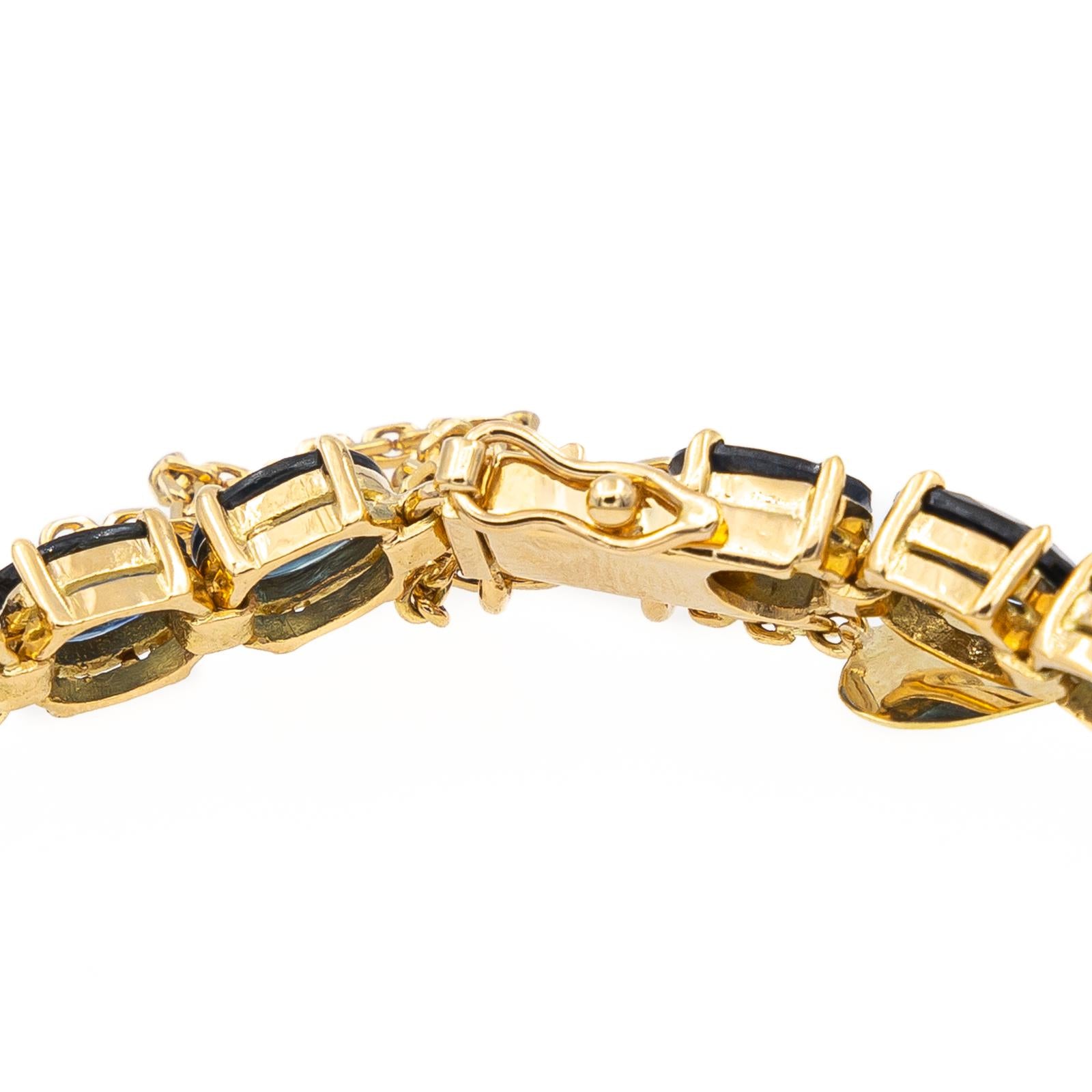 Bracelet Or jaune Saphir