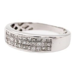 Bague Bandeau en or blanc et diamants