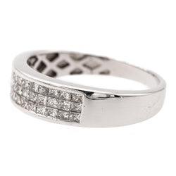 Bague Bandeau en or blanc et diamants