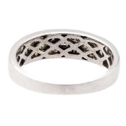 Bague Bandeau en or blanc et diamants