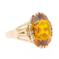 Citrine Yellow Gold Cocktail Ring