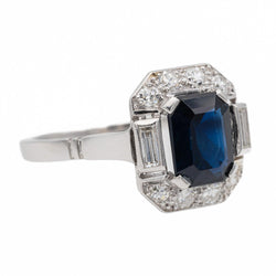 Platinum Sapphire Ring