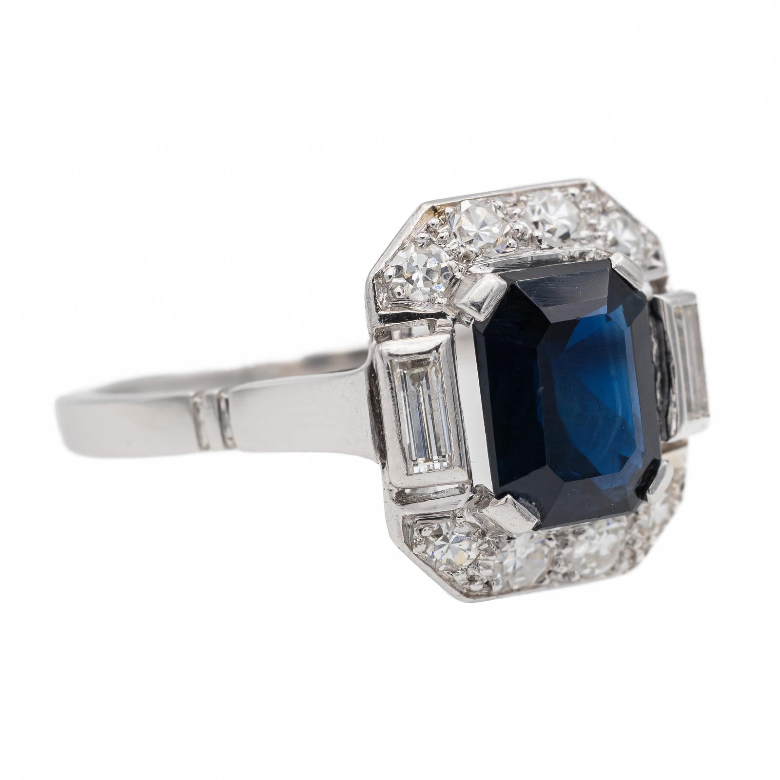 Platinum Sapphire Ring