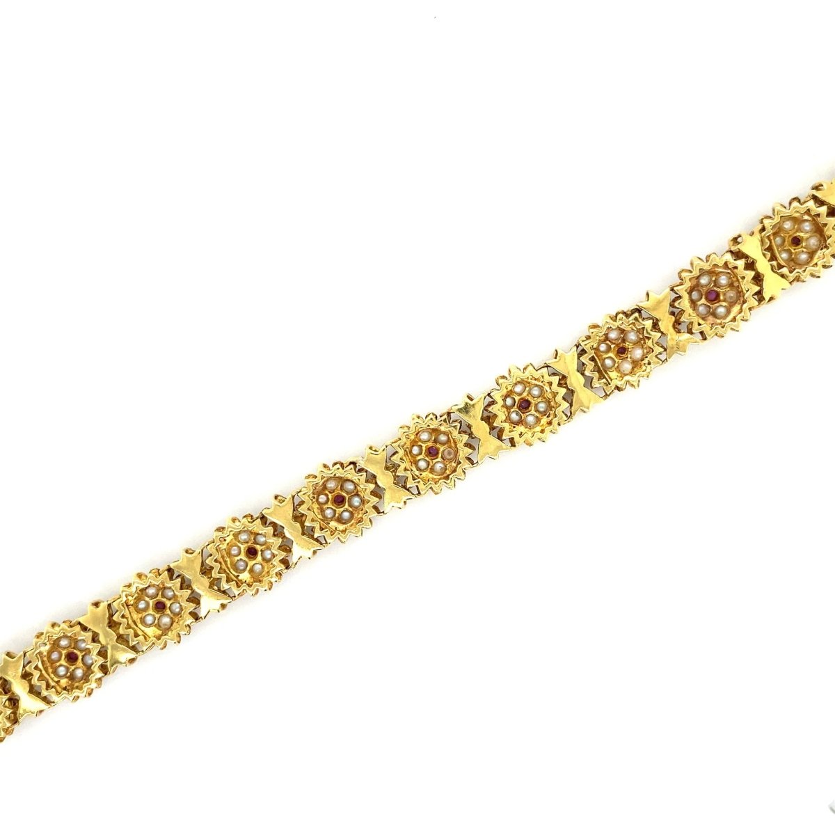 60s Gold Enamel Bracelet - Castafiore