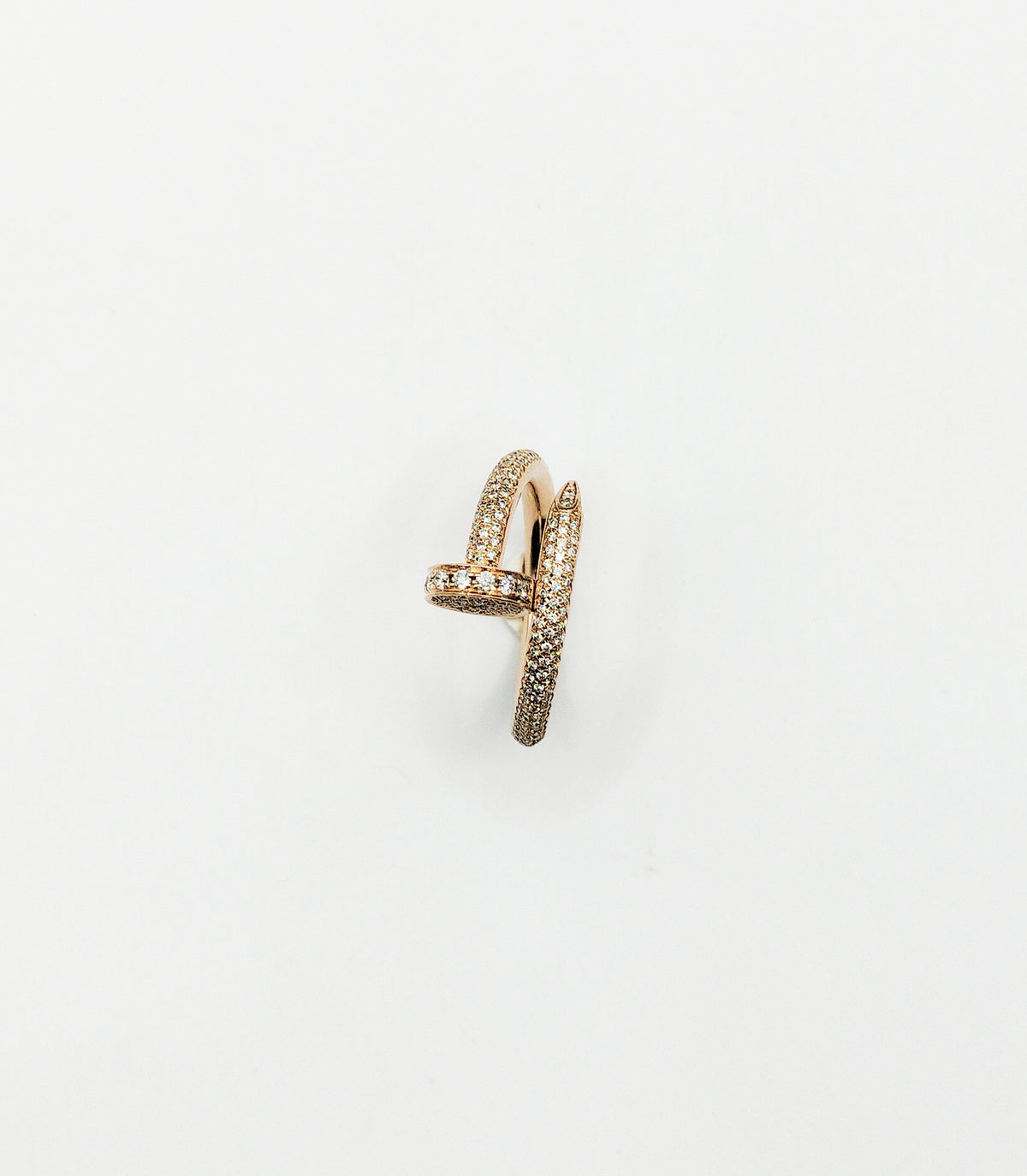 CARTIER “Juste un clou” ring in pink gold and diamonds