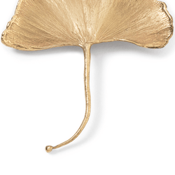CLAUDE LALANNE "Gingko" brooch in gilded bronze