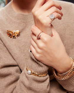 Bague CARTIER "Juste un clou" en or rose et diamants