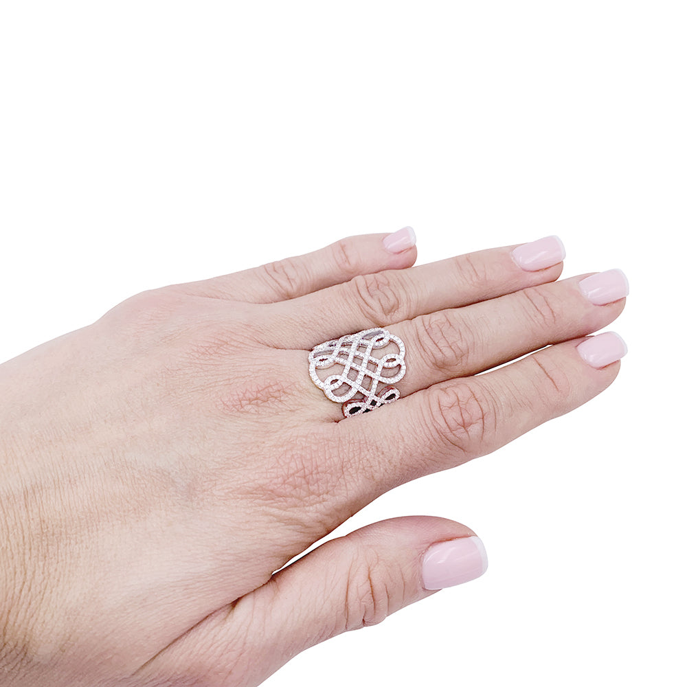 Bague Messika, "Promess", or blanc, diamants