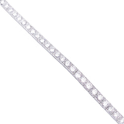 Ligne bracelet in white gold, platinum and diamonds