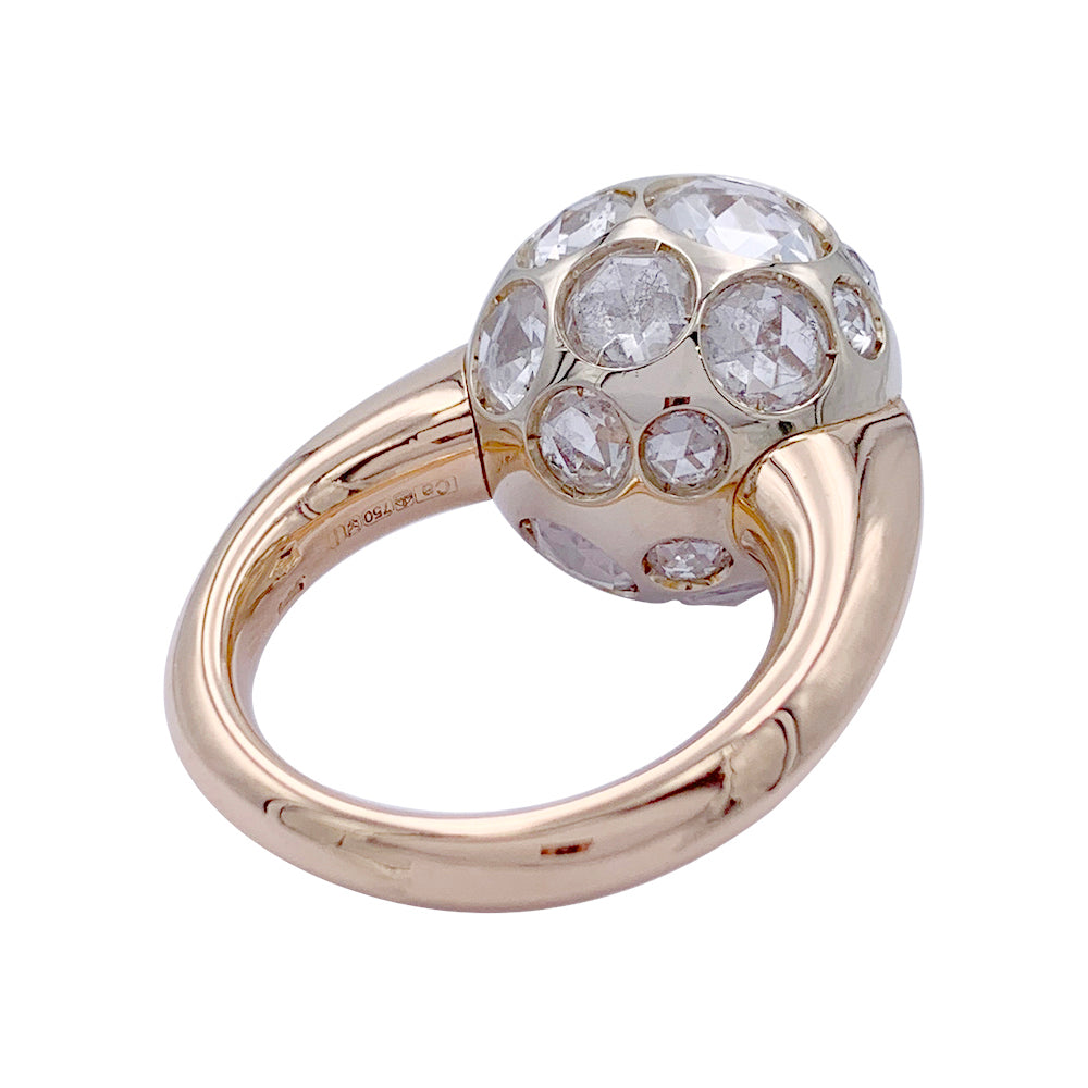 Pomellato ring, "Harem", gold and rock crystal