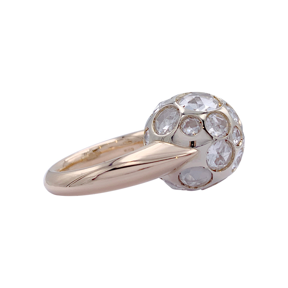 Pomellato ring, "Harem", gold and rock crystal