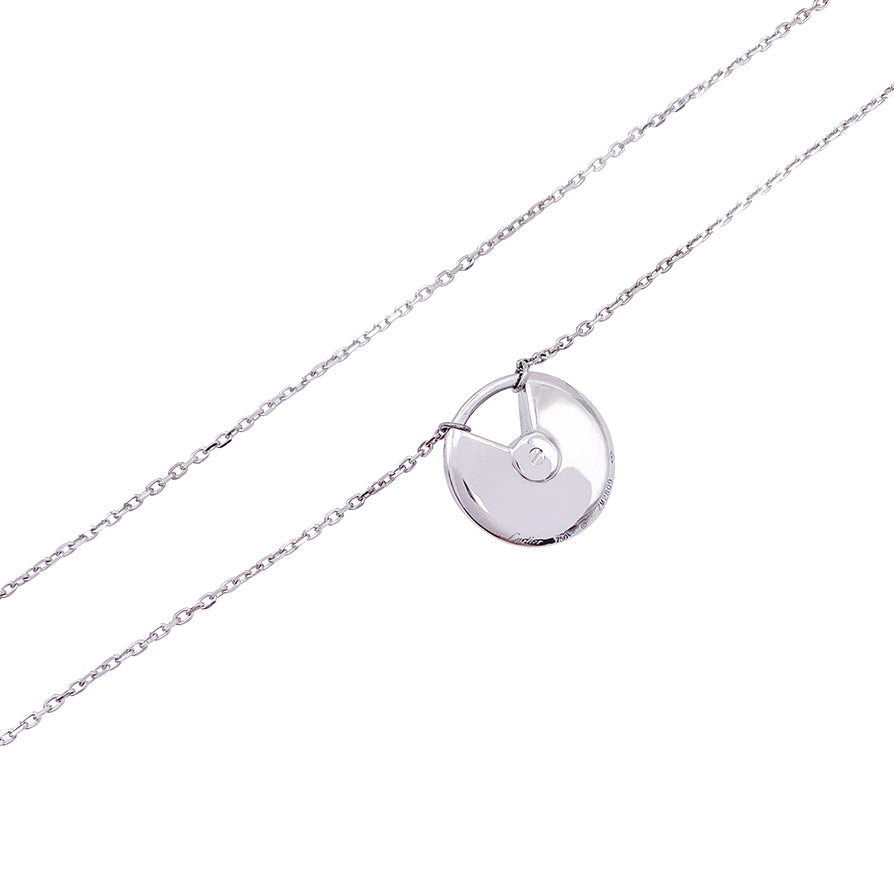 Cartier necklace, “Amulette”, white gold, diamonds.