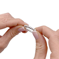 Alliance américaine en or blanc et diamants - Castafiore