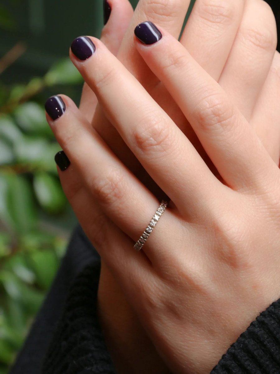 Alliance Américaine en or blanc et diamants - Castafiore