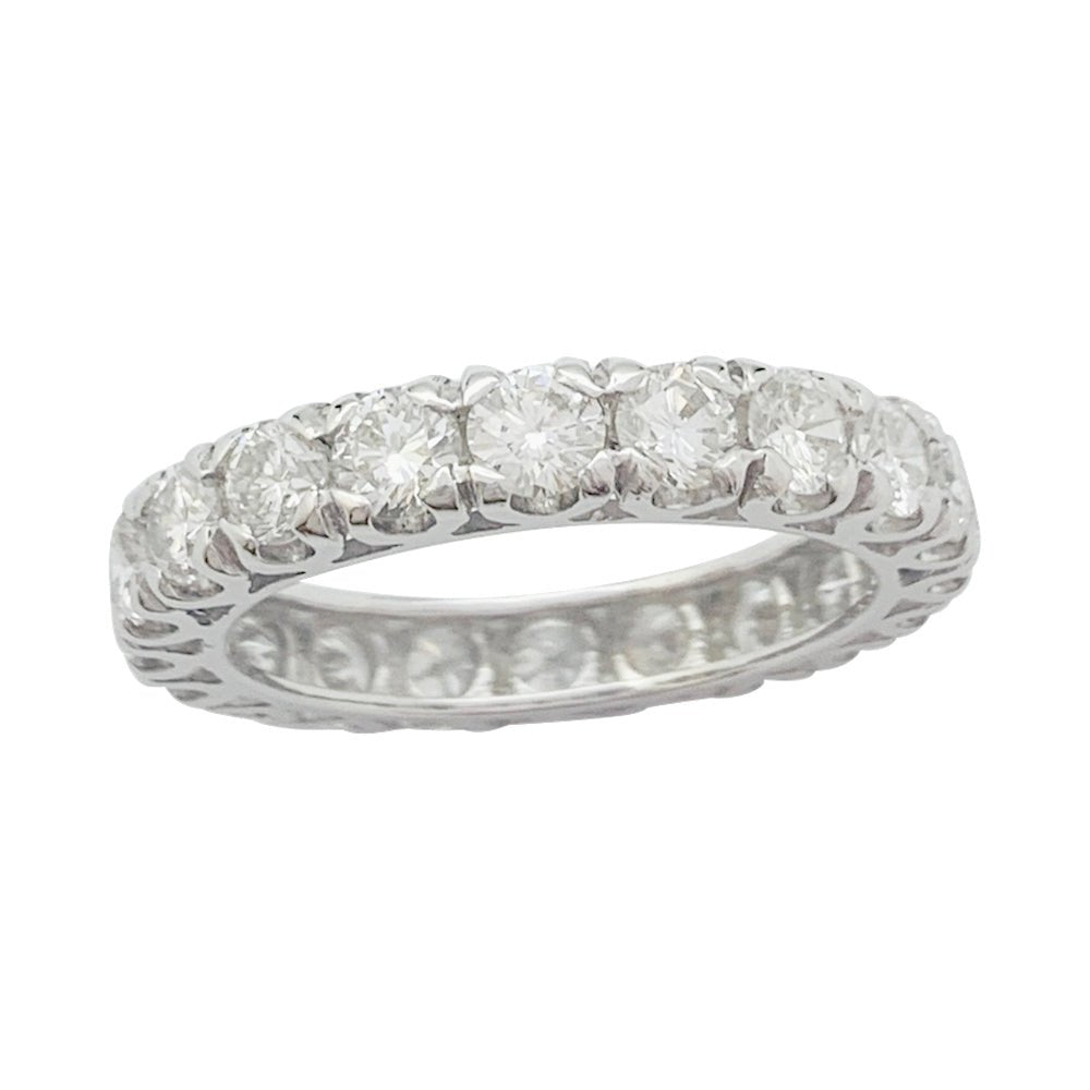 Alliance américaine en or blanc et diamants - Castafiore