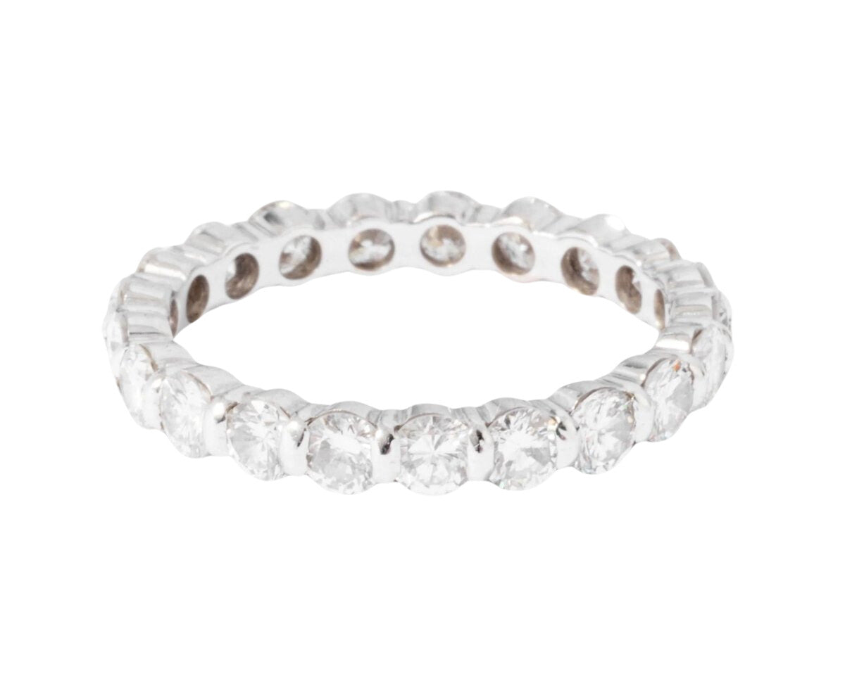 Alliance américaine en or gris et diamant taille brillant - Castafiore