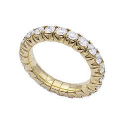 Alliance américaine en or jaune et diamants. - Castafiore