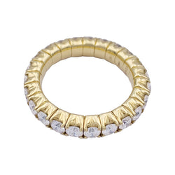 Alliance américaine en or jaune et diamants. - Castafiore