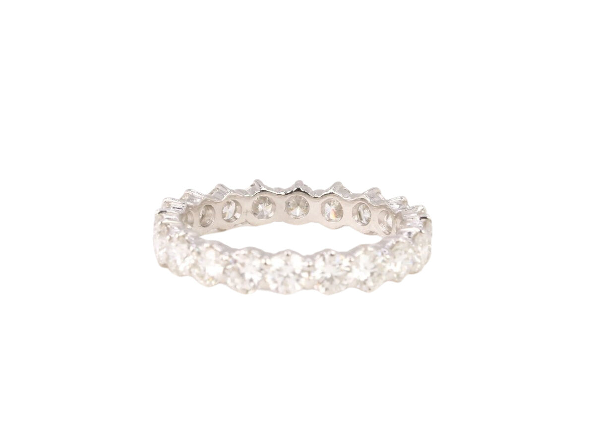 Alliance américaine vintage en or blanc et diamants - Castafiore