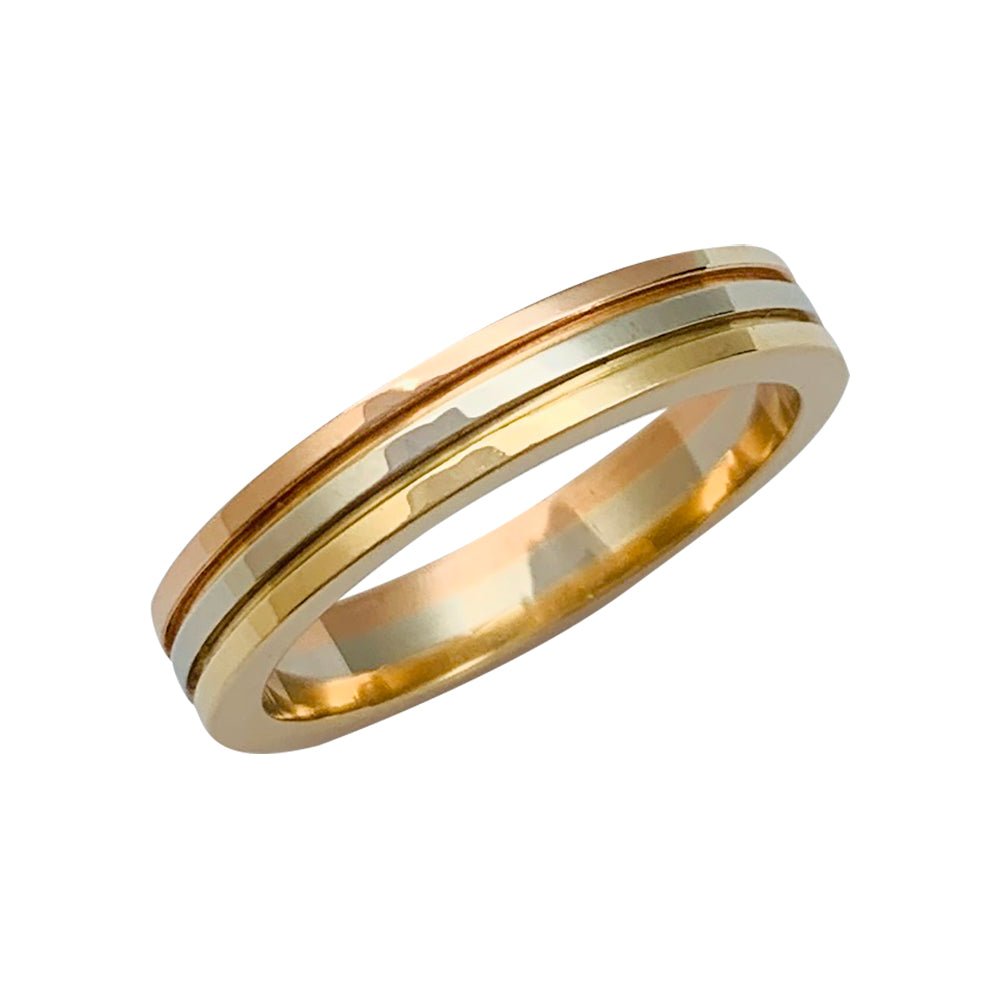 CARTIER wedding ring, “Vendôme Louis Cartier”, three golds