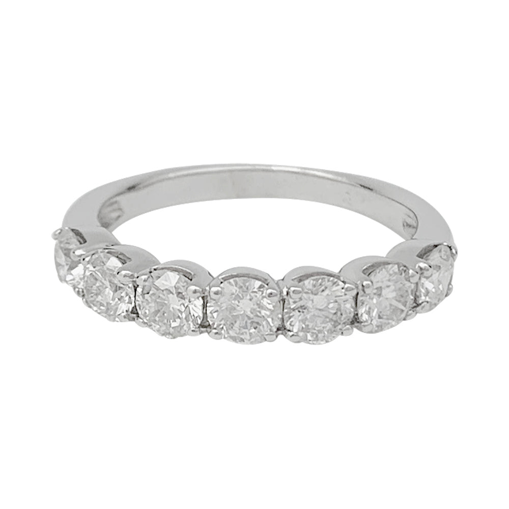 Alliance demi-tour or blanc, diamants - Castafiore