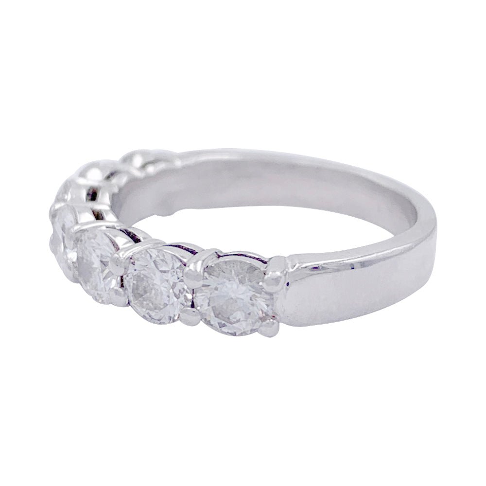 Alliance demi-tour or blanc, diamants - Castafiore