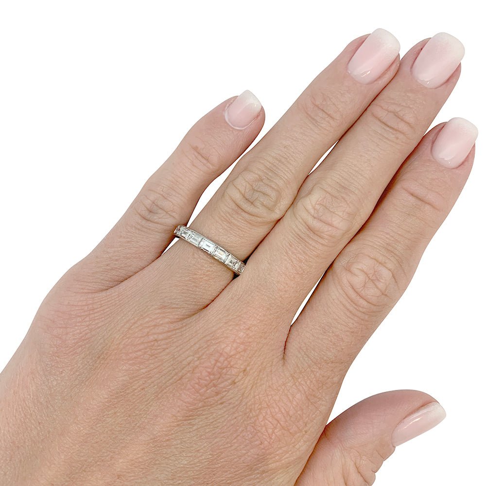 Alliance diamants baguette platine - Castafiore