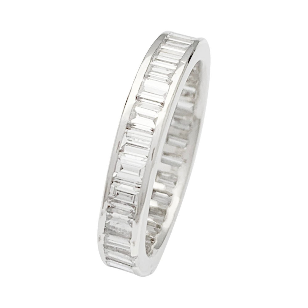 Alliance diamants baguette platine - Castafiore