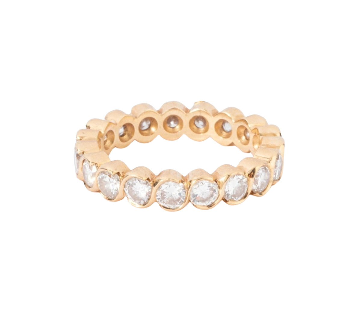 Alliance en diamants taille brillant or jaune - Castafiore